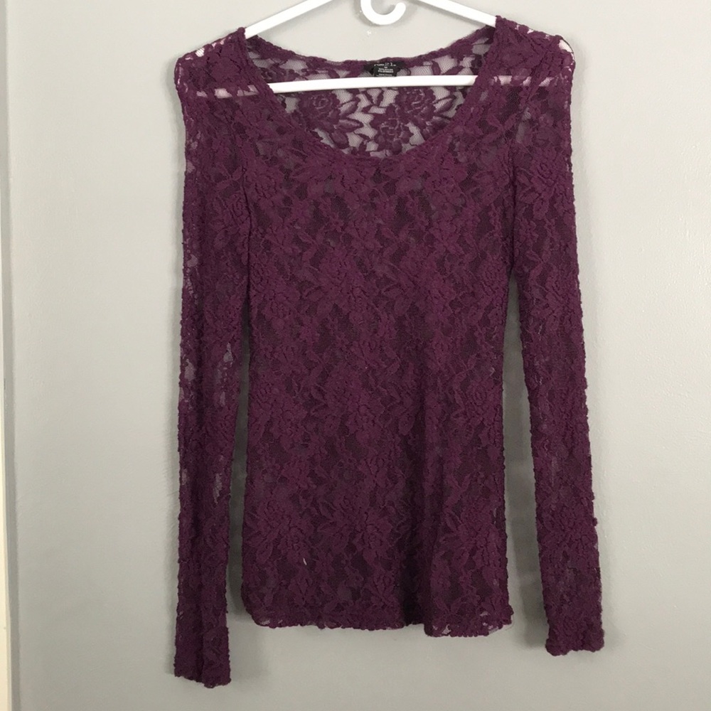 Purple lace shirt